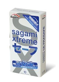 Презервативы Sagami Xtreme Ultrasafe с двойным количеством смазки - 10 шт. - Sagami - купить с доставкой в Нижнем Тагиле