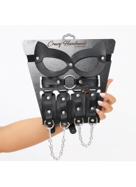 Соблазнительный кожаный набор БДСМ - Crazy Handmade - купить с доставкой в Нижнем Тагиле