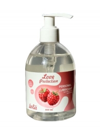 Лубрикант на водной основе Love Protection Raspberry с ароматом малины - 300 мл. - Lola Games - купить с доставкой в Нижнем Тагиле