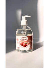 Лубрикант на водной снове Love Protection Strawberry с ароматом клубники - 300 мл. - Lola Games - купить с доставкой в Нижнем Тагиле