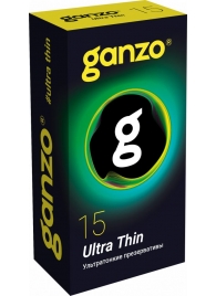 Прозрачные ультратонкие презервативы Ganzo Ultra thin - 15 шт. - Ganzo - купить с доставкой в Нижнем Тагиле