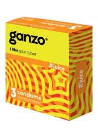 Ароматизированные презервативы Ganzo Juice - 3 шт. - Ganzo - купить с доставкой в Нижнем Тагиле