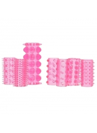 Набор из 7 розовых насадок на пенис ONE-A-DAY PENIS SLEEVES PINK - Seven Creations - в Нижнем Тагиле купить с доставкой