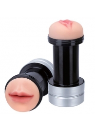 Двусторонний мастурбатор REALSTUFF 2 IN 1 HUMMER MOUTH   VAGINA - ротик и вагина - Dream Toys - в Нижнем Тагиле купить с доставкой