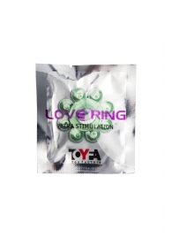 Зеленое эрекционное кольцо-цветок - Toyfa Basic - в Нижнем Тагиле купить с доставкой