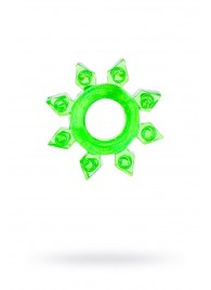 Зеленое эрекционное кольцо-звезда - Toyfa Basic - в Нижнем Тагиле купить с доставкой