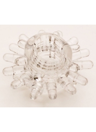 Прозрачное гелевое эрекционное кольцо с шипиками - Toyfa Basic - в Нижнем Тагиле купить с доставкой