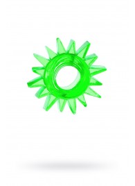 Зеленое эрекционное кольцо-солнце - Toyfa Basic - в Нижнем Тагиле купить с доставкой