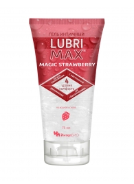 Интимный гель-смазка на водной основе Lubrimax Magic Strawberry - 75 мл. - ИнтелБИО - купить с доставкой в Нижнем Тагиле