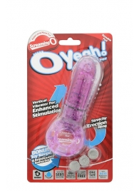 Фиолетовое эрекционное кольцо с вибрацией и пальчиком OYEAH PURPLE - Screaming O - в Нижнем Тагиле купить с доставкой