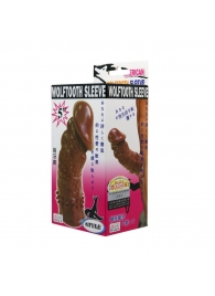 Коричневая насадка на пенис Wolftooth Sleeve - 13 см. - Baile - в Нижнем Тагиле купить с доставкой