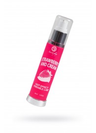 Массажное масло 2-в-1 с разогревающим эффектом и вкусом клубники со сливками - 50 мл. - Secret Play - купить с доставкой в Нижнем Тагиле