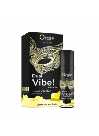 Съедобный жидкий вибратор Dual Vibe! со вкусом лимонного джина с тоником - 15 мл. - ORGIE - купить с доставкой в Нижнем Тагиле