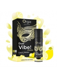 Съедобный жидкий вибратор Dual Vibe! со вкусом лимонного джина с тоником - 15 мл. - ORGIE - купить с доставкой в Нижнем Тагиле