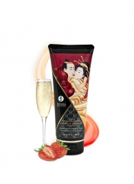 Массажный крем для тела с ароматом клубники и шампанского Sparkling Strawberry Wine - 200 мл. - Shunga - купить с доставкой в Нижнем Тагиле