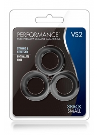 Набор из 3 черных эрекционных колец Black Small Penis Rings - Blush Novelties - в Нижнем Тагиле купить с доставкой