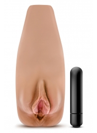 Маструбатор-вагина с вибрацией Soft   Wet Renata Realistic Tan Masturbator - Blush Novelties - в Нижнем Тагиле купить с доставкой