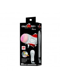 Мастурбатор-вагина Flora White с присоской и 12 режимами вибрации - Baile - в Нижнем Тагиле купить с доставкой