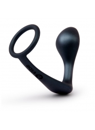 Черное эрекционное кольцо со стимулятором простаты Ringer Cock Ring   Plug - b-Vibe - в Нижнем Тагиле купить с доставкой