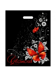 Черный пакет Glamour с вырубной ручкой (38х47 см) - Сима-Ленд - купить с доставкой в Нижнем Тагиле