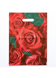 Пакет с цветочным принтом и вырубной ручкой (30х40 см) - Сима-Ленд - купить с доставкой в Нижнем Тагиле