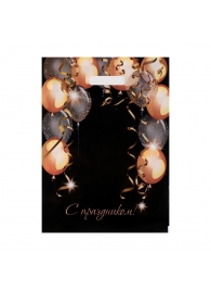 Пакет с вырубной ручкой и принтом в виде шариков (30х40 см) - Сима-Ленд - купить с доставкой в Нижнем Тагиле