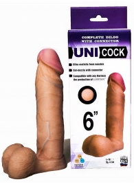 Насадка для страпона фаллической формы UNICOCK 6  - 18 см. - LOVETOY (А-Полимер) - купить с доставкой в Нижнем Тагиле