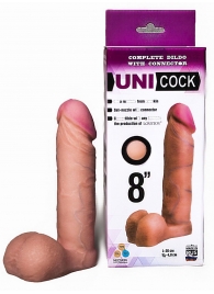 Фаллическая насадка для страпона UNICOCK 8  - 20 см. - LOVETOY (А-Полимер) - купить с доставкой в Нижнем Тагиле