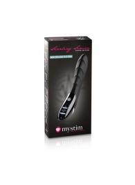 Вибратор с электростимуляцией Sizzling Simon Black Edition - 27 см. - MyStim - купить с доставкой в Нижнем Тагиле