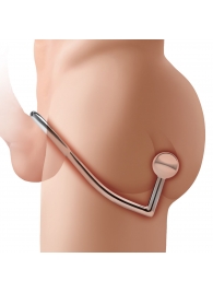 Кольцо на пенис с анальным стимулятором Stainless Steel Anal Hook   Cock Ring - BlueLine - в Нижнем Тагиле купить с доставкой