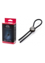 Тёмно-серое эрекционное кольцо с зажимом Again and Again Adjustable Cock Ring - Fifty Shades of Grey - в Нижнем Тагиле купить с доставкой