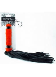 Нежная плеть с красным мехом BDSM Light - 43 см. - БДСМ Арсенал - купить с доставкой в Нижнем Тагиле