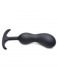 Черный массажер простаты с утяжелителями Premium Silicone Weighted Prostate Plug Large - 18,8 см. - XR Brands - в Нижнем Тагиле купить с доставкой