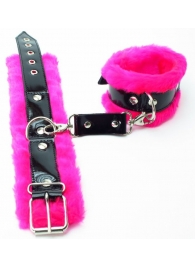 Оковы на ноги с розовым мехом BDSM Light - БДСМ Арсенал - купить с доставкой в Нижнем Тагиле