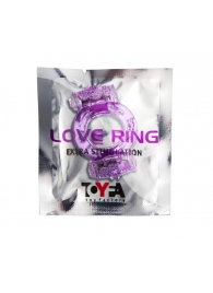 Фиолетовое виброкольцо с двумя вибропульками - Toyfa Basic - в Нижнем Тагиле купить с доставкой