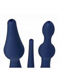 Набор из 3 универсальных насадок для анального душа Universal 3 Piece Silicone Enema Attachment Set - XR Brands - купить с доставкой в Нижнем Тагиле