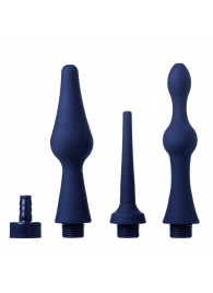 Набор из 3 универсальных насадок для анального душа Universal 3 Piece Silicone Enema Attachment Set - XR Brands - купить с доставкой в Нижнем Тагиле