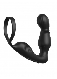 Черный вибростимулятор простаты с эрекционным кольцом Ass-Gasm Pro P-Spot Milker - Pipedream - в Нижнем Тагиле купить с доставкой