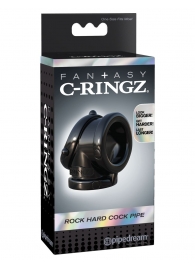Черное эрекционное кольцо Rock Hard Cock Pipe - Pipedream - в Нижнем Тагиле купить с доставкой