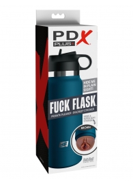Смуглый мастурбатор-вагина в синей колбе F*ck Flask - Pipedream - в Нижнем Тагиле купить с доставкой