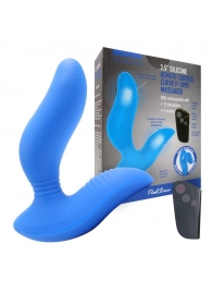 Синий вибромассажер простаты 3,5’’ Remote Control Curve P-spot Massager - 12 см. - Erokay - в Нижнем Тагиле купить с доставкой