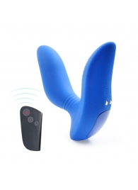 Синий вибромассажер простаты 3,5’’ Remote Control Curve P-spot Massager - 12 см. - Erokay - в Нижнем Тагиле купить с доставкой