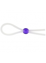 Прозрачное лассо с фиолетовой бусиной SILICONE COCK RING WITH BEAD LAVENDER - NMC - в Нижнем Тагиле купить с доставкой