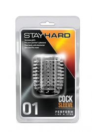 Прозрачная насадка с шипами STAY HARD COCK SLEEVE 01 CLEAR - Blush Novelties - в Нижнем Тагиле купить с доставкой