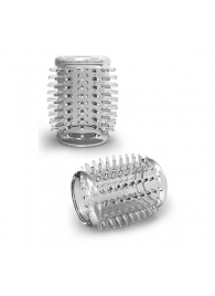 Прозрачная насадка с шипами STAY HARD COCK SLEEVE 01 CLEAR - Blush Novelties - в Нижнем Тагиле купить с доставкой