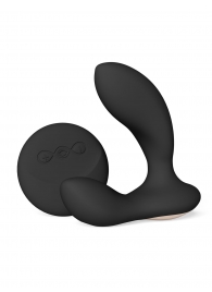 Черный вибромассажер простаты с пультом ДУ Hugo 2 Remote - Lelo - в Нижнем Тагиле купить с доставкой