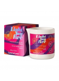 Массажная свеча Light My Fire с ароматом моной - 80 мл. - Love to Love - купить с доставкой в Нижнем Тагиле