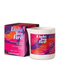 Массажная свеча Light My Fire Coconut с ароматом кокоса - 65 гр. - Love to Love - купить с доставкой в Нижнем Тагиле