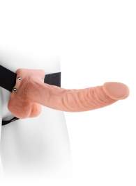Полый страпон телесного цвета Hollow Strap-On with Balls - 24 см. - Pipedream - купить с доставкой в Нижнем Тагиле
