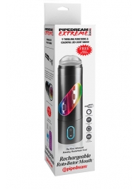 Перезаряжаемый мастурбатор-ротик Extreme Toyz Rechargeable Roto-Bator Mouth - Pipedream - в Нижнем Тагиле купить с доставкой